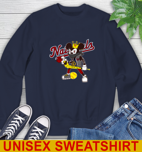 Washington Nationals MLB Baseball Mickey Peace Sign Sports Sweatshirt 3
