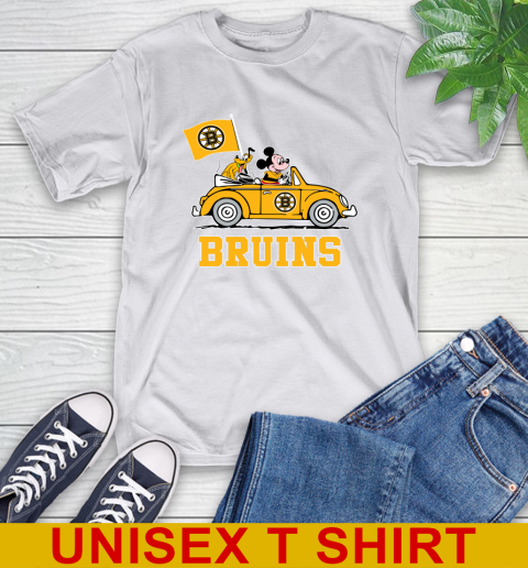 NHL Hockey Boston Bruins Pluto Mickey Driving Disney Shirt T-Shirt 12