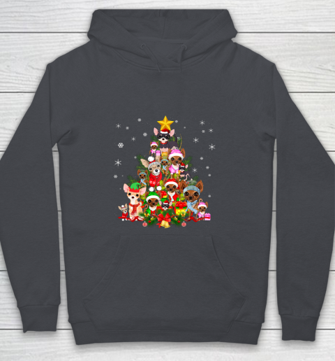 Chihuahua Christmas Tree T Shirt Xmas Gift For Chihuahua Dog Youth Hoodie 5