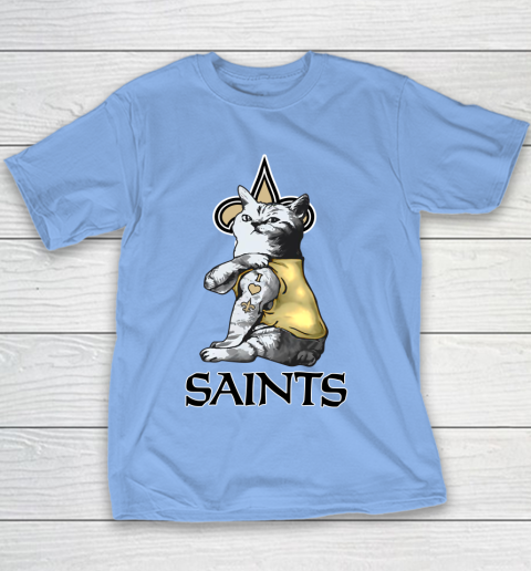 NFL Football My Cat Loves New Orleans Saints Youth T-Shirt 8