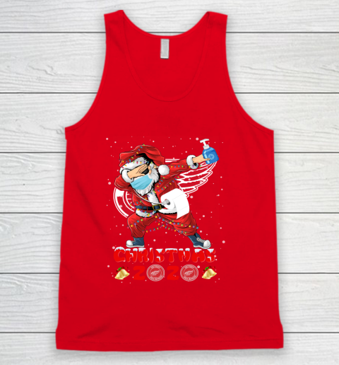 Detroit Red Wings Funny Santa Claus Dabbing Christmas 2020 NHL Tank Top 5