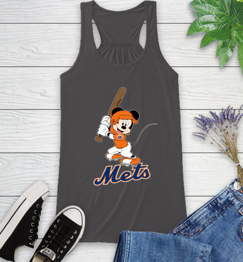 MLB Baseball New York Mets Cheerful Mickey Mouse Shirt Racerback Tank 12