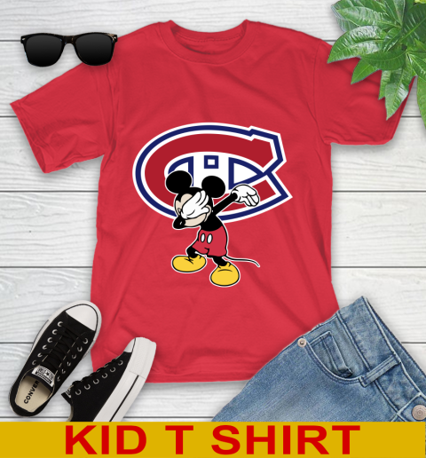 Montreal Canadiens NHL Hockey Dabbing Mickey Disney Sports Youth T-Shirt 10