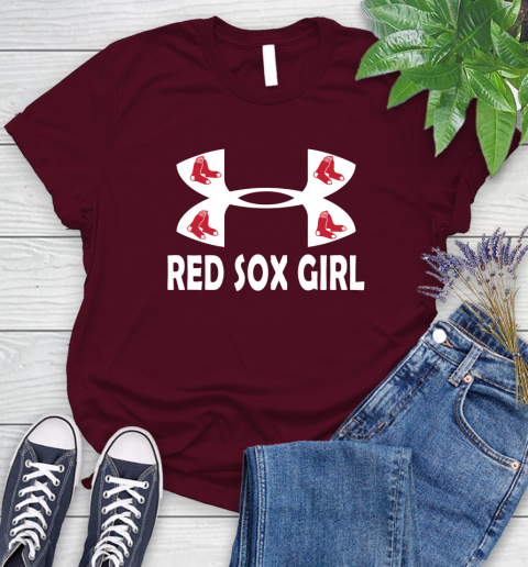 MLB Boston Red Sox Under Armour Baseball Sports Women's T-Shirt 7