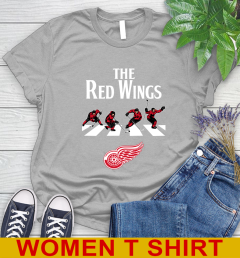 NHL Hockey Detroit Red Wings The Beatles Rock Band Shirt Women's T-Shirt 5