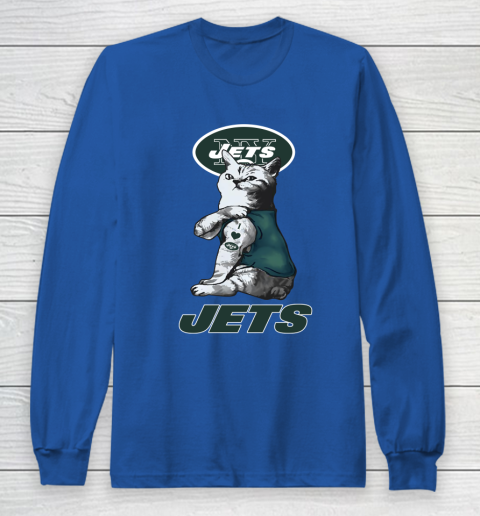 NFL Football My Cat Loves New York Jets Long Sleeve T-Shirt - Image 7