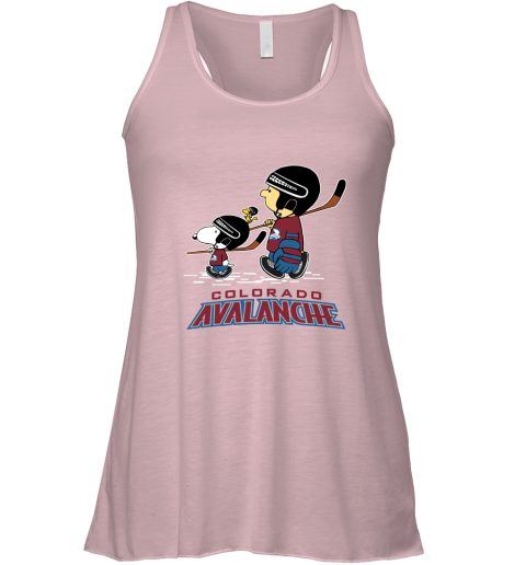 Let's Play Colorado Avalanche Ice Hockey Snoopy NHL Racerback Tank