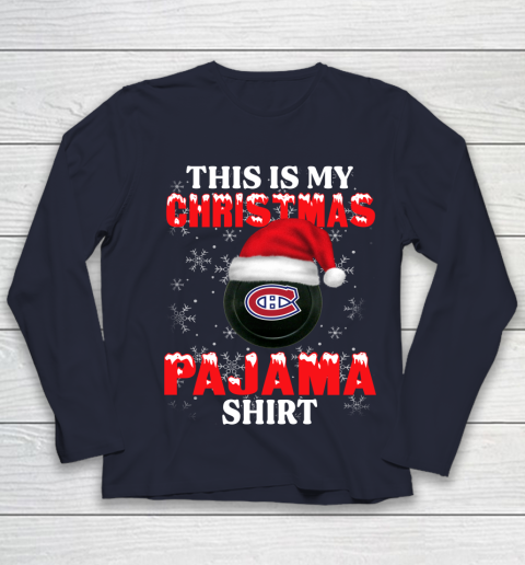Montreal Canadiens This Is My Christmas Pajama Shirt NHL Youth Long Sleeve 2