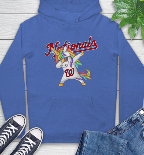 Washington Nationals MLB Baseball Funny Unicorn Dabbing Sports Hoodie 9