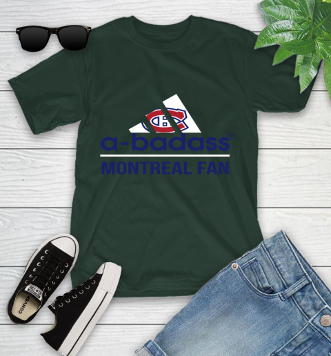 NHL A Badass Montreal Canadiens Fan Adidas Hockey Sports Youth T-Shirt 5