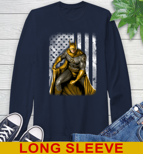 Boston Bruins NHL Hockey Batman DC American Flag Shirt Long Sleeve T-Shirt 4 Boston Bruins NHL Hockey Batman DC American Flag Shirt Long Sleeve T-Shirt - Image 4