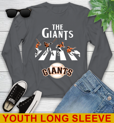 MLB Baseball San Francisco Giants The Beatles Rock Band Shirt Youth Long Sleeve 9