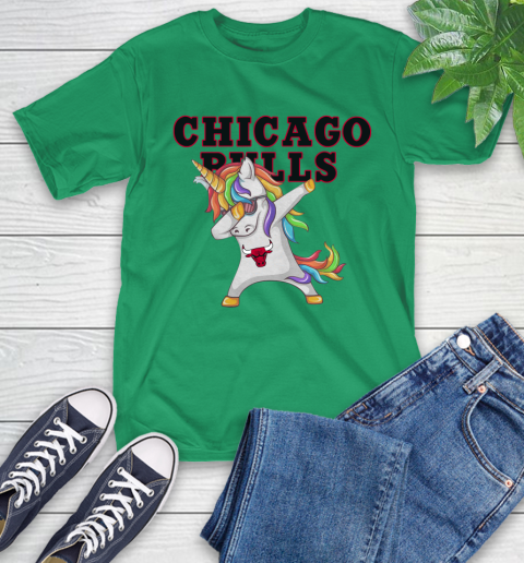 Chicago Bulls NBA Basketball Funny Unicorn Dabbing Sports T-Shirt 7