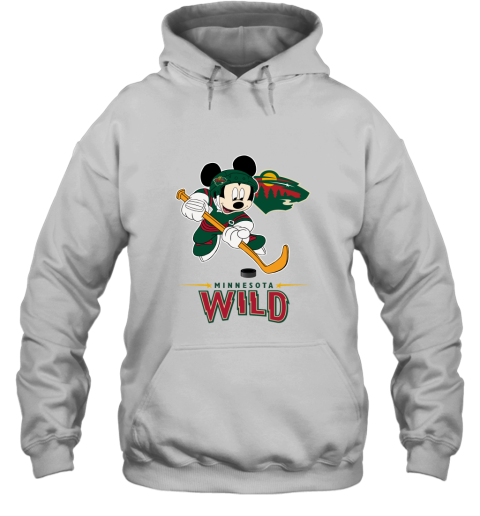 NHL Hockey Mickey Mouse Team Minnesota Wild Hoodie