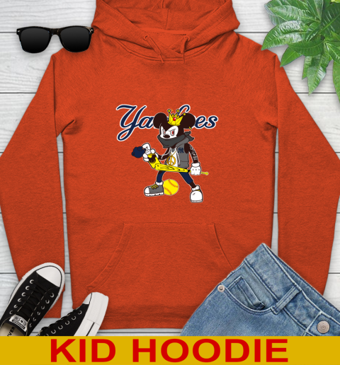New York Yankees MLB Baseball Mickey Peace Sign Sports Youth Hoodie 5