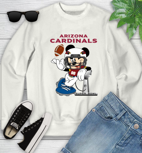 NFL Arizona Cardinals Mickey Mouse Disney Super Bowl Football T Shirt Youth Sweatshirt