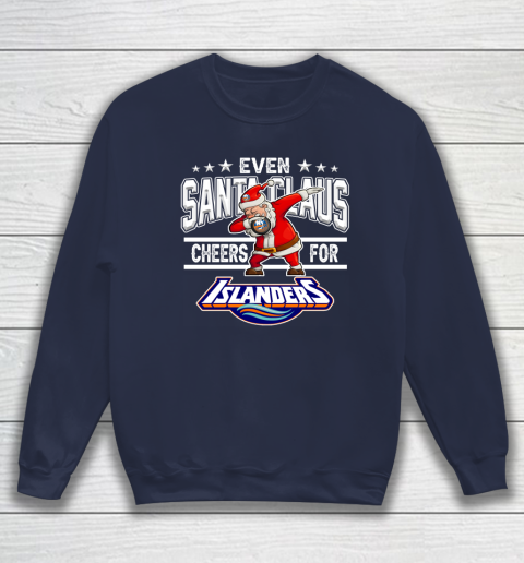 New York Islanders Even Santa Claus Cheers For Christmas NHL Sweatshirt 2