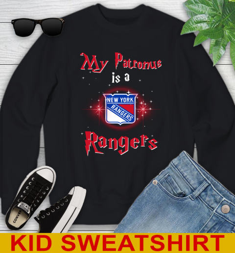 NHL Hockey Harry Potter My Patronus Is A New York Rangers Youth Sweatshirt