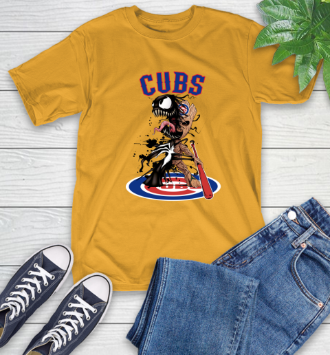 MLB Chicago Cubs Baseball Venom Groot Guardians Of The Galaxy T-Shirt 3