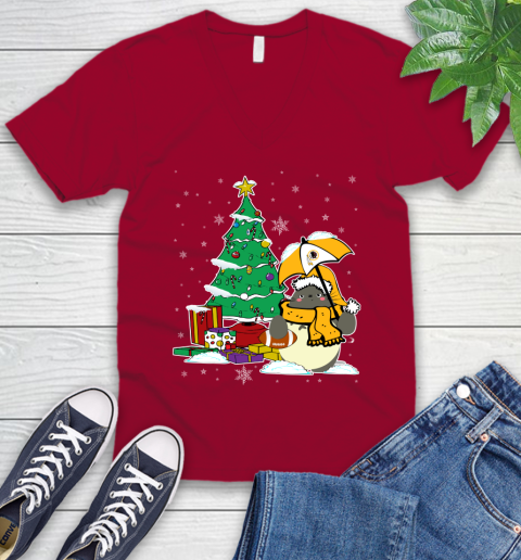 Washington Redskins NFL Football Cute Tonari No Totoro Christmas Sports V-Neck T-Shirt 7