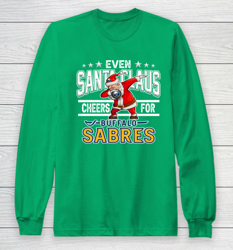 Buffalo Sabres Even Santa Claus Cheers For Christmas NHL Long Sleeve T-Shirt 4