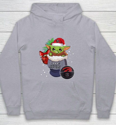 Toronto Raptors Christmas Baby Yoda Star Wars Funny Happy NBA Youth Hoodie 5
