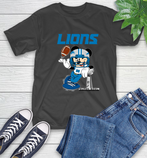 NFL Detroit Lions Mickey Mouse Disney Super Bowl Football T Shirt T-Shirt 2
