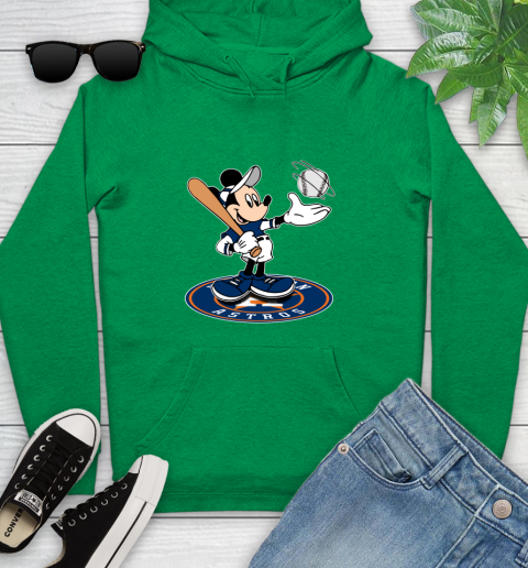 MLB Baseball Houston Astros Cheerful Mickey Disney Shirt Youth Hoodie 7