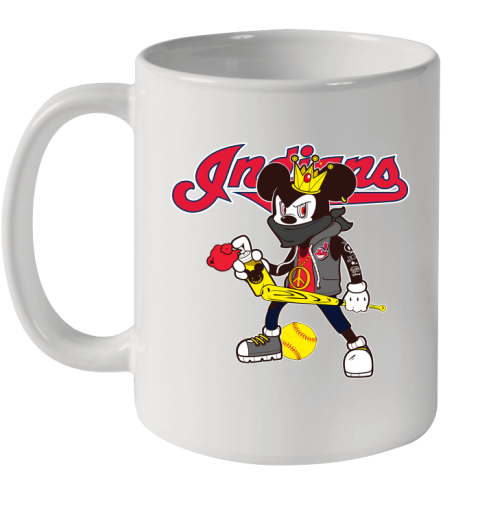 Cleveland Indians MLB Baseball Mickey Peace Sign Sports Ceramic Mug 11oz
