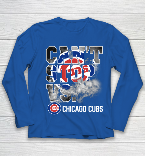 MLB Chicago Cubs Baseball Can't Stop Vs Chicago Cubs Youth Long Sleeve 7