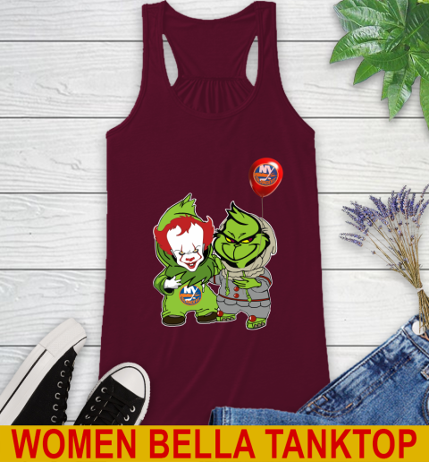 New York Islanders Baby Pennywise Grinch Christmas NHL Hockey Racerback Tank 3