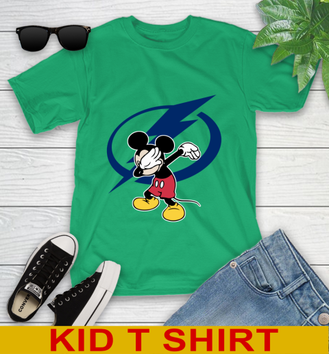 Tampa Bay Lightning NHL Hockey Dabbing Mickey Disney Sports Youth T-Shirt 6
