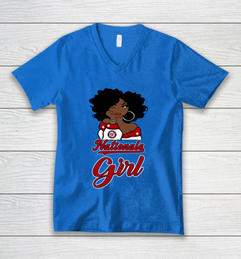 Washington Nationalss Girl MLB V-Neck T-Shirt 6