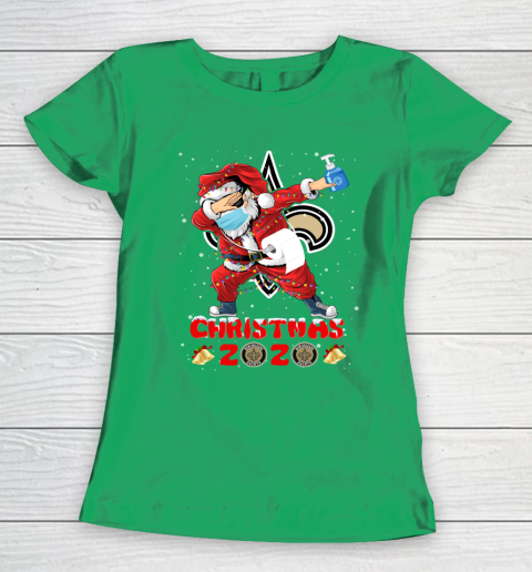 New Orleans Saints Funny Santa Claus Dabbing Christmas 2020 NFL Women's T-Shirt 5