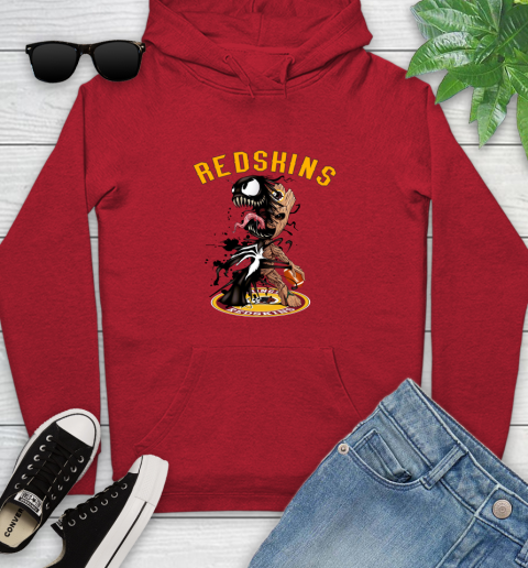 NFL Washington Redskins Football Venom Groot Guardians Of The Galaxy Youth Hoodie 11