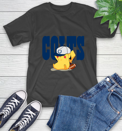 NFL Pikachu Football Sports Indianapolis Colts T-Shirt 2