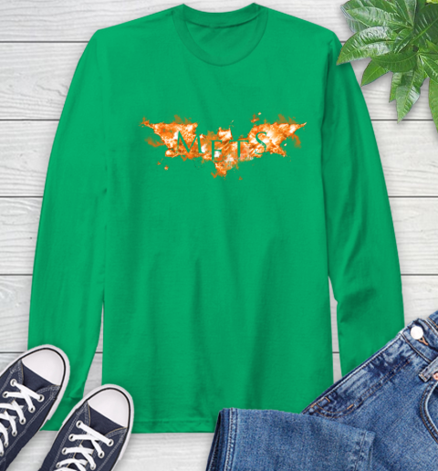MLB New York Mets Batman Logo DC Baseball Sports Shirt Long Sleeve T Shirt