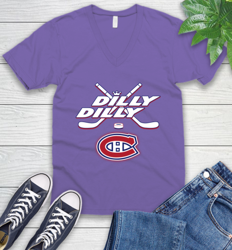 NHL Montreal Canadiens Dilly Dilly Hockey Sports V-Neck T-Shirt 10