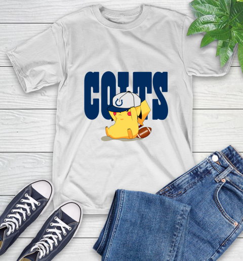 NFL Pikachu Football Sports Indianapolis Colts T-Shirt