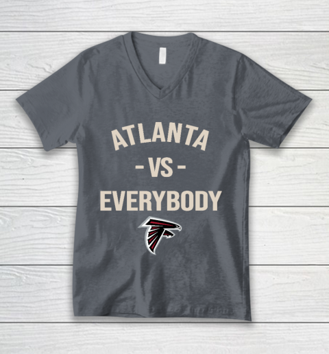 Atlanta Falcons Vs Everybody V-Neck T-Shirt 4
