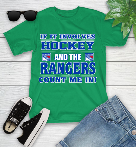 NHL If It Involves Hockey And The New York Rangers Count Me In Sports Youth T-Shirt 6