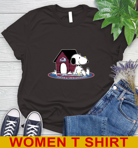 NHL Hockey Colorado Avalanche Snoopy The Peanuts Movie Shirt Women's T-Shirt 8