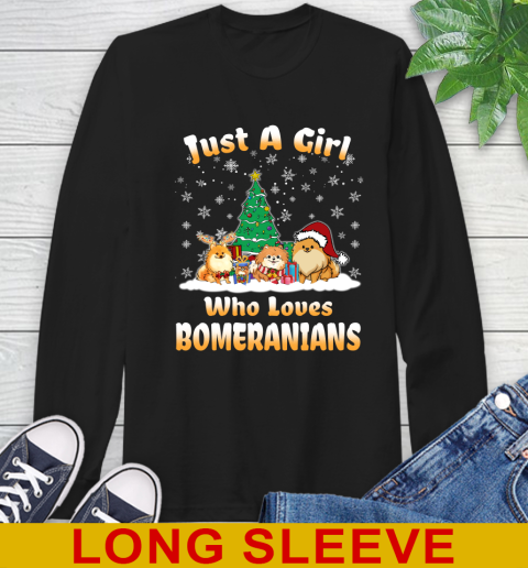 Christmas Just a girl who love pomeranians dog pet lover 55