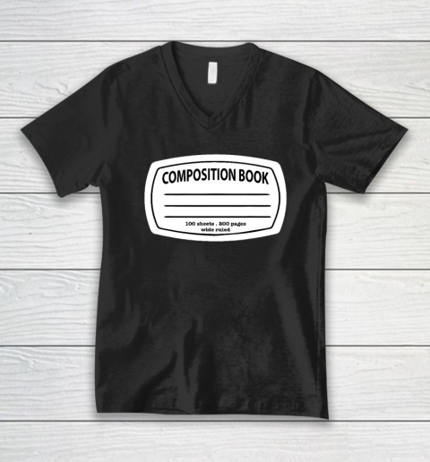Composition Notebook Costume  Matching Group Halloween V-Neck T-Shirt