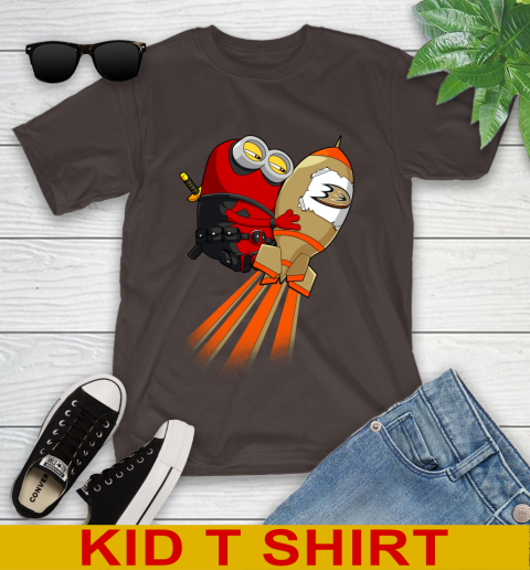 NHL Hockey Anaheim Ducks Deadpool Minion Marvel Shirt Youth T-Shirt 6