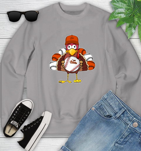 Baltimore Orioles Turkey thanksgiving Youth Sweatshirt 4