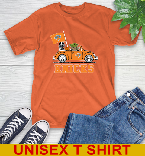 NBA Basketball New York Knicks Darth Vader Baby Yoda Driving Star Wars Shirt T-Shirt 5