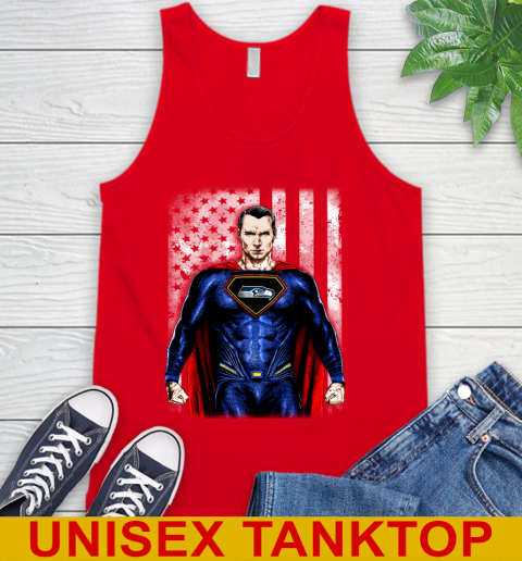 NFL Football Seattle Seahawks Superman DC Shirt Tank Top 6 NFL Football Seattle Seahawks Superman DC Shirt Tank Top - Image 6