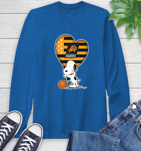 Phoenix Suns NBA Basketball The Peanuts Movie Adorable Snoopy Long Sleeve T-Shirt 9