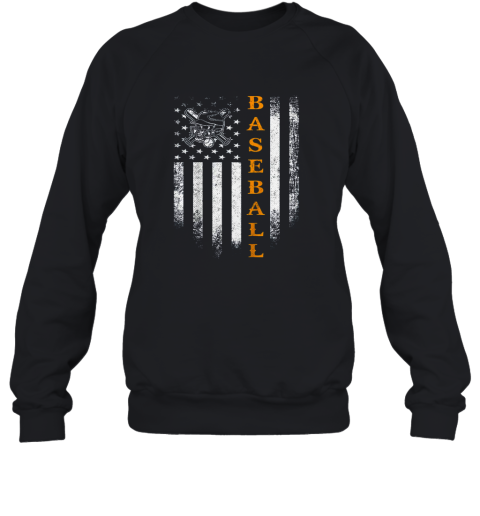 Vintage USA Baseball Distressed American Flag Patriotic Gift Sweatshirt